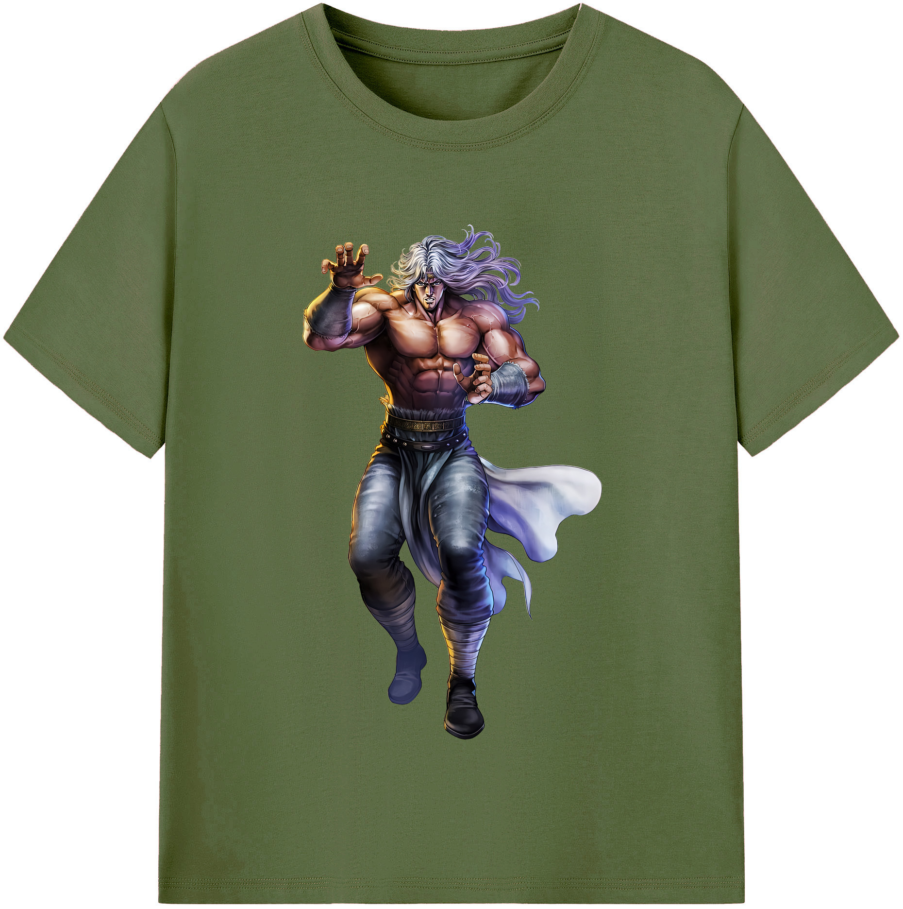 （画像用） 北斗の拳 Fist of the North Star 綿100％半袖Tシャツ（フロントプリント）
